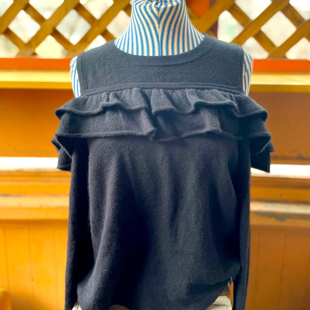 Saks Fifth Avenue Cashmere cold shoulder sweater